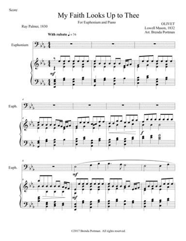 My Faith Looks Up to Thee (euphonium/piano), arr. Brenda Portman (arr. Brenda Portman)