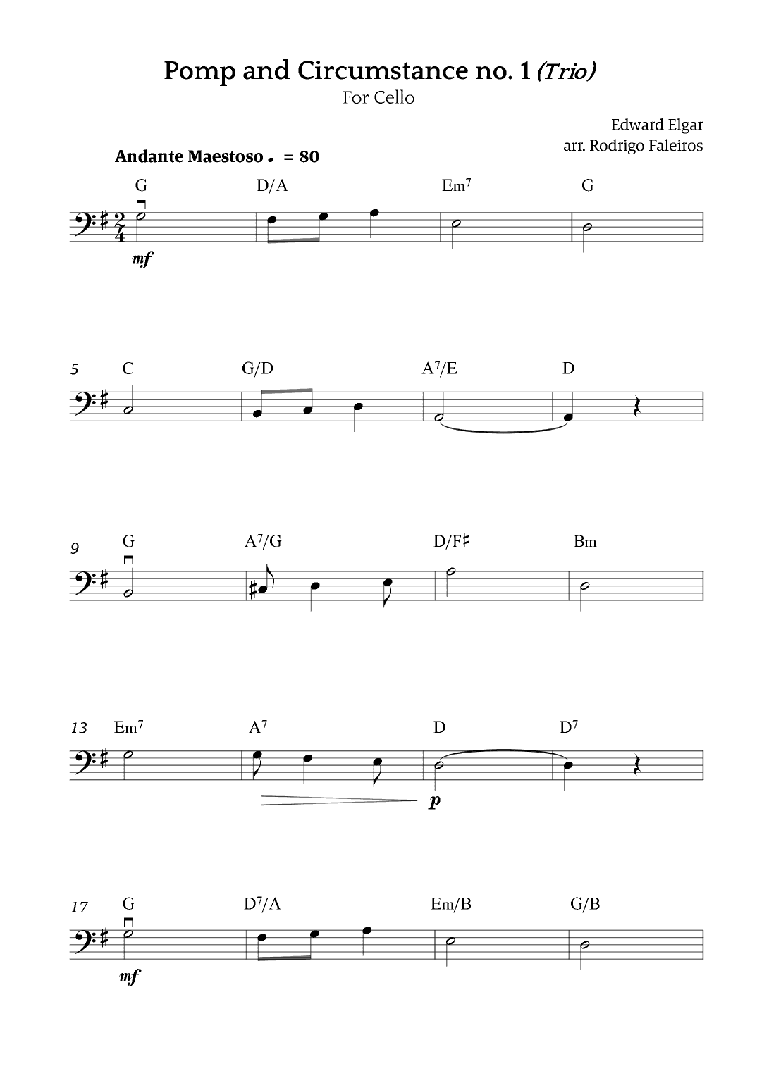 Pomp and Circumstance no. 1 (Trio) (arr. Rodrigo Faleiros)