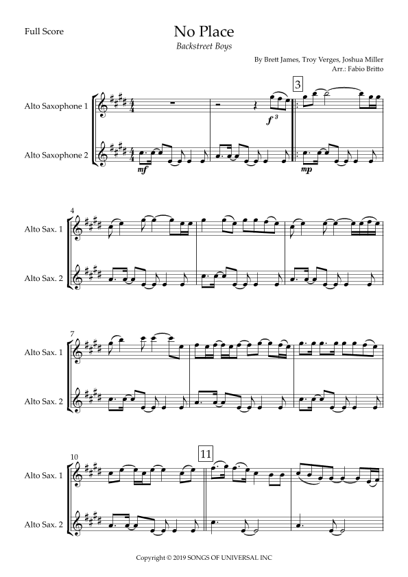 No Place (arr. Fabio Britto)