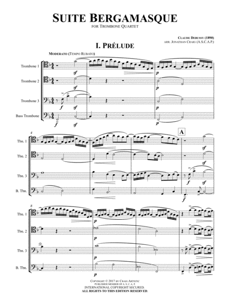 Prelude from Suite Bergamasque (arr. Jonathan Craig)
