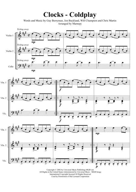 Clocks (arr. Marmpy)