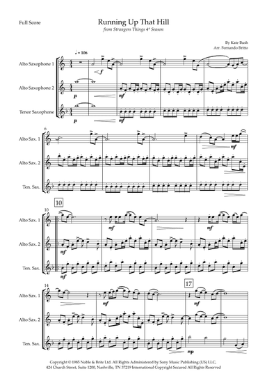 Running Up That Hill (arr. Fernando Britto)