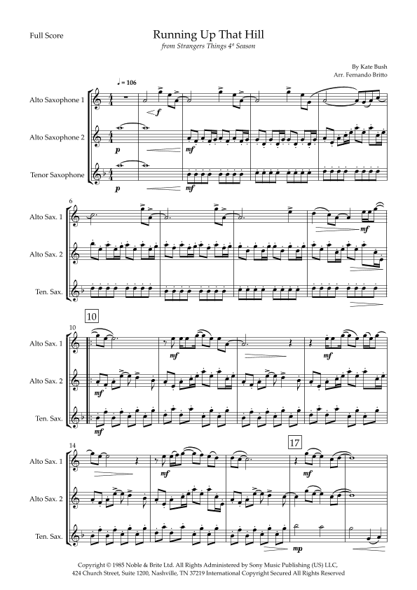Running Up That Hill (arr. Fernando Britto)