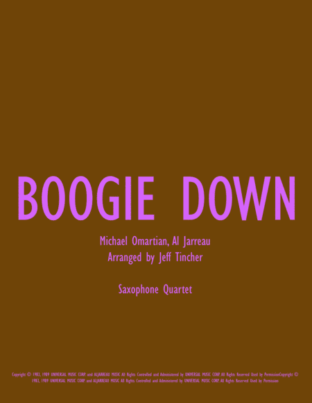 Boogie Down (arr. Jeff Tincher)