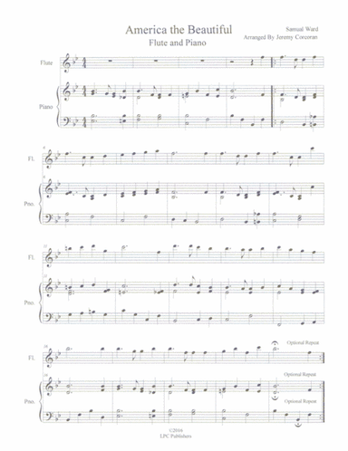 America the Beautiful Flute Solo With Piano (arr. Jeremy Corcoran)