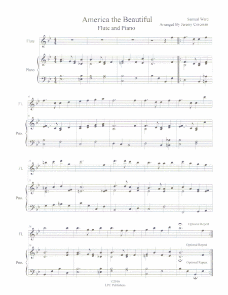 America the Beautiful Flute Solo With Piano (arr. Jeremy Corcoran)
