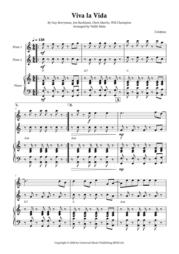 Viva La Vida (arr. Valdir Maia)
