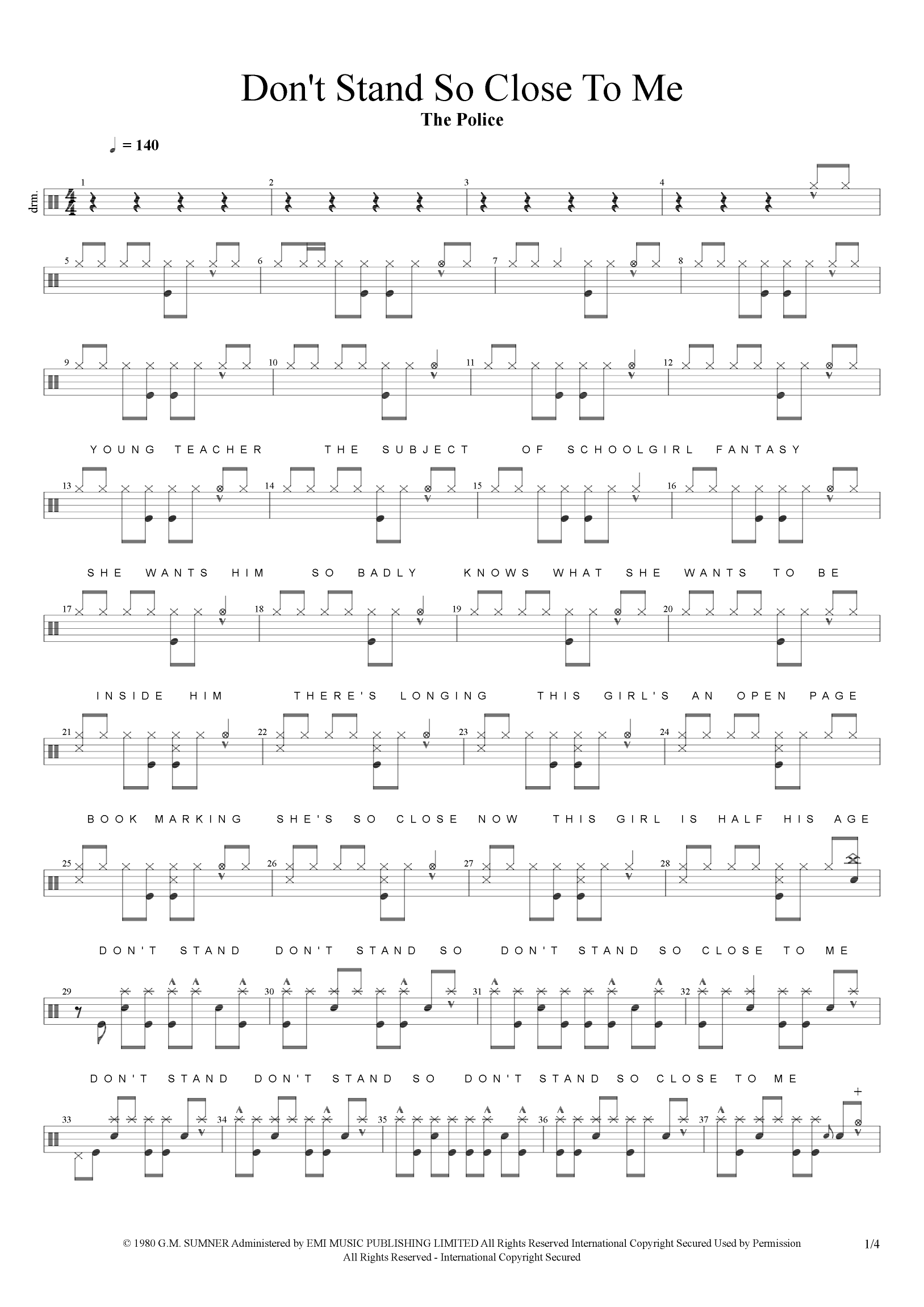 Don't Stand So Close To Me (arr. Cyril Mayer)