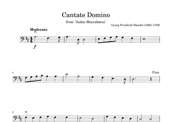 Cantate Domino in D (arr. Diego Marques)