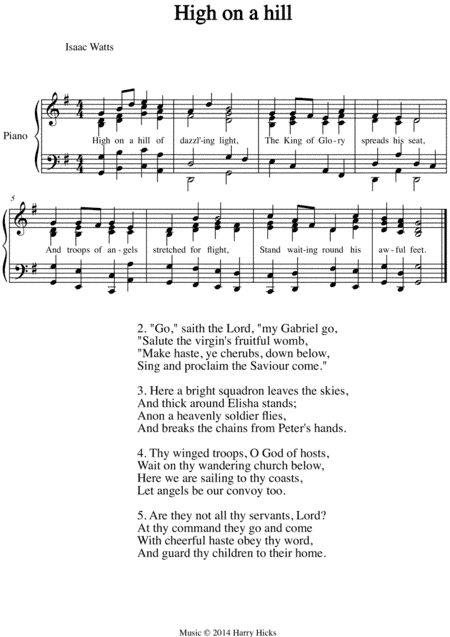High on a hill. A new tune to a wonderful Isaac Watts hymn.