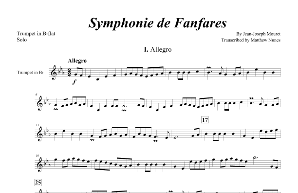 Sinfonie de Fanfares theme (Trumpet solo) (arr. Matthew Nunes)