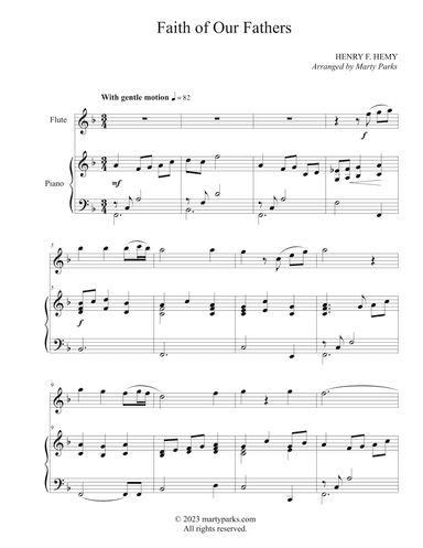 Faith of Our Fathers (Flute-Piano) (arr. Marty Parks)