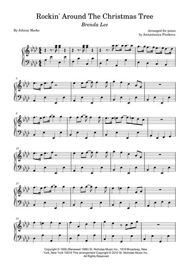 Rockin' Around The Christmas Tree (arr. Annastasiya Pieskova)