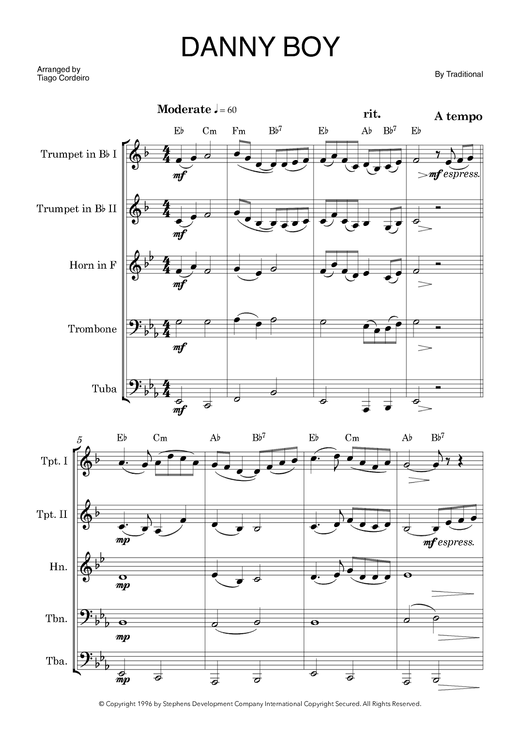 Danny Boy (arr. Tiago Cordeiro)