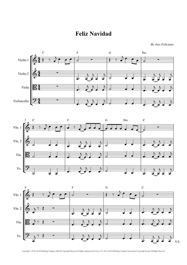 Feliz Navidad (arr. Wesley S. SIlva)