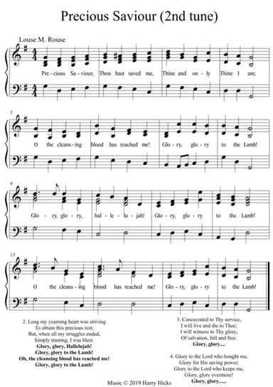 Precious saviour. Another new tune to a wonderful old hymn.