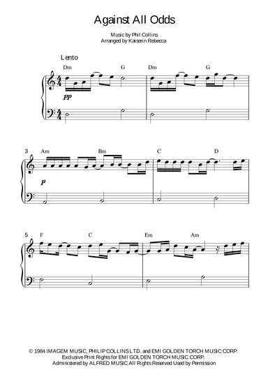 Against All Odds (take A Look At Me Now) (arr. Kaiserin Rebecca)