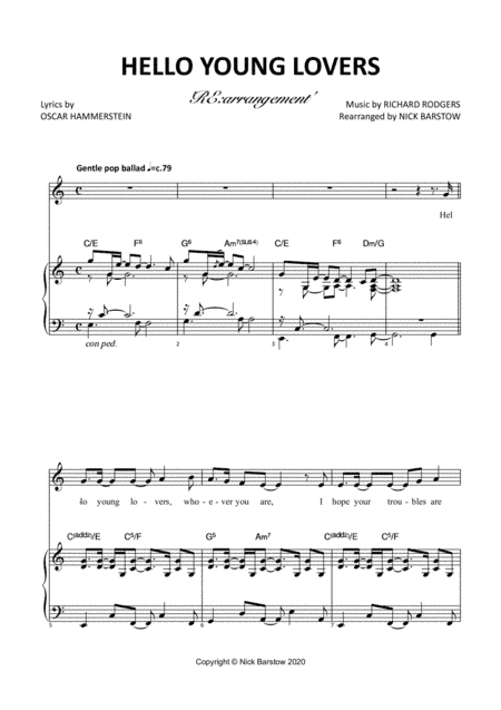 Hello, Young Lovers (arr. Nick Barstow)