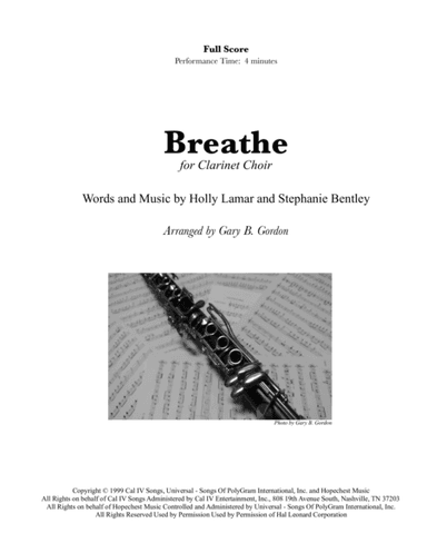 Breathe (arr. Gary B. Gordon)