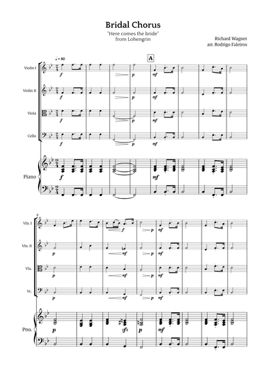Bridal Chorus (Here Comes The Bride) (arr. Rodrigo Faleiros)