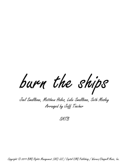Burn The Ships (arr. Jeff Tincher)