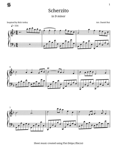 Never Gonna Give You Up (arr. Daniel Rui)