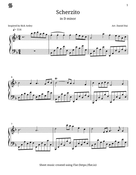 Never Gonna Give You Up (arr. Daniel Rui)