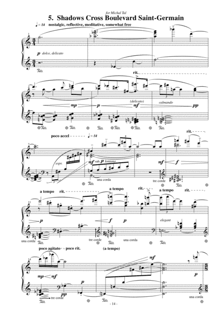 "Shadows Cross Boulevard Saint-Germain" - for Solo Piano [from the piano cycle "The Old Photo Box"]