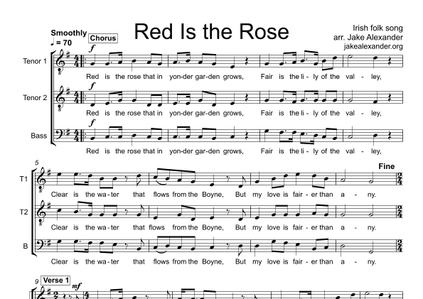 Red Is the Rose - TTB a cappella (arr. Jake Alexander)