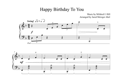 Happy Birthday To You (arr. Jared Metzger Abel)