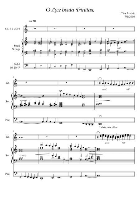 O Lux Beata Trinitas (arr. Tim Attride)