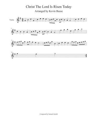 Christ! The Lord Is Risen Today - Violin (arr. Kevin Busse)