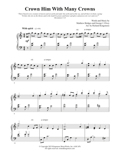 Crown Him With Many Crowns (arr. Richard Kingsmore)