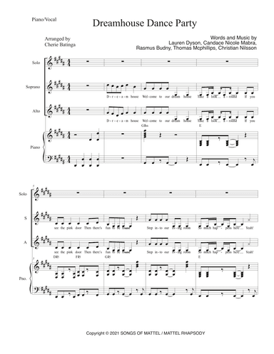Dreamhouse Dance Party (arr. Cherie Batinga)