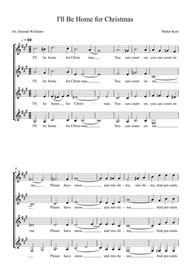 I'll Be Home For Christmas (arr. Hannah Wickham)