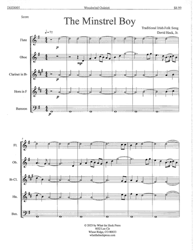 The Minstrel Boy (arr. David Heck, Jr.)