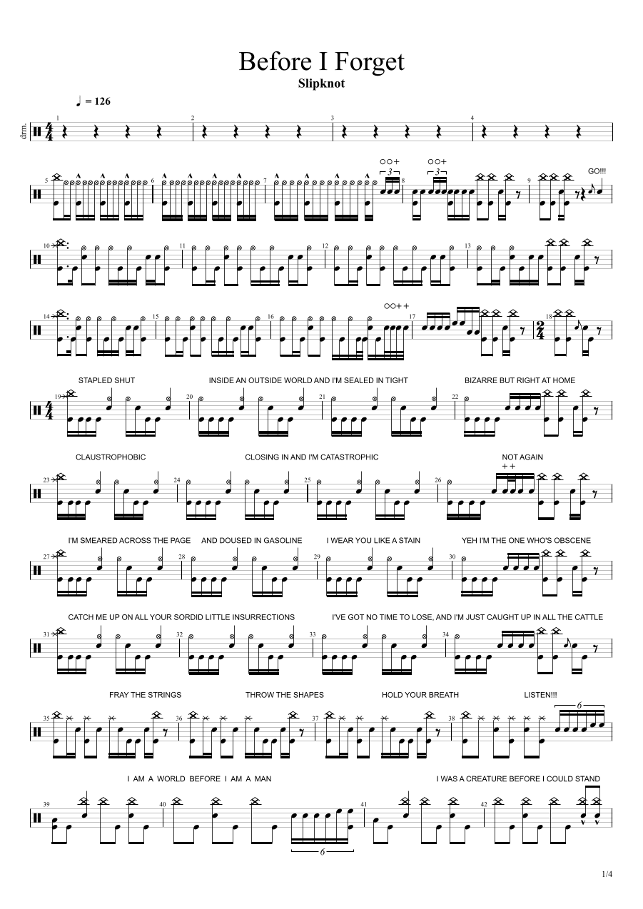 Before I Forget (arr. Cyril Mayer)