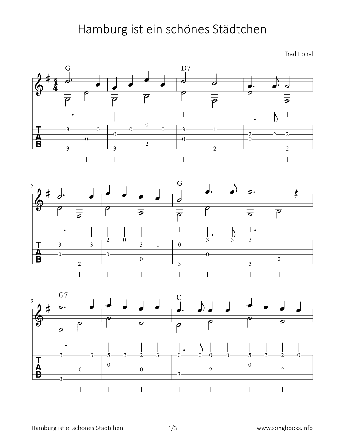 Hamburg ist ein schönes Städtchen (arr. Bettina Schipp)