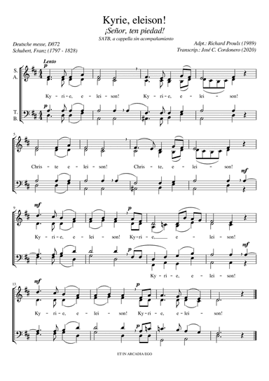 Kyrie (German Mass) (arr. Richard Proulx)