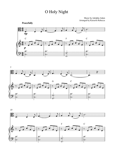 O Holy Night (arr. Kaiserin Rebecca)
