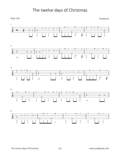 The twelve days of Christmas (arr. Bettina Schipp)