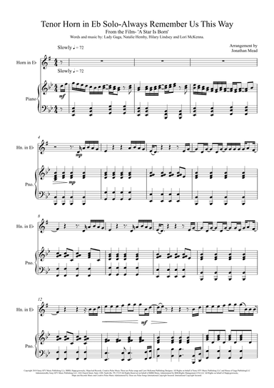 Always Remember Us This Way (arr. Jonathan Mead)