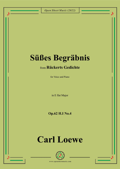 Loewe-Süßes Begräbnis,in E flat Major,Op.62 H.I No.4 (arr. OSM Press)
