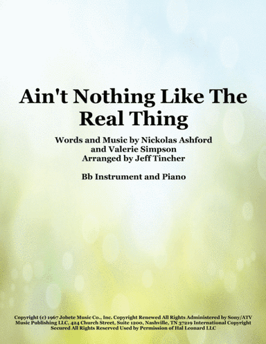 Ain't Nothing Like The Real Thing (arr. Jeff Tincher)