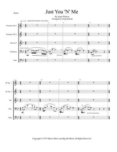 Just You 'n' Me (arr. Greg Danner)