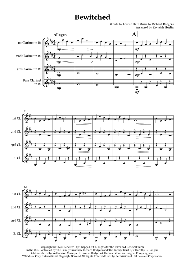 Bewitched (arr. Kayleigh Huelin)