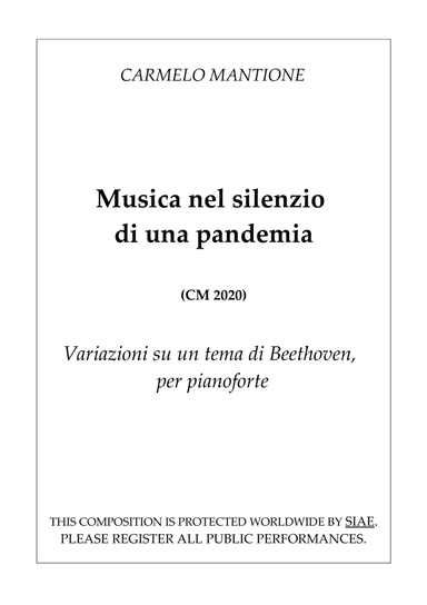 Musica nel silenzio di una pandemia