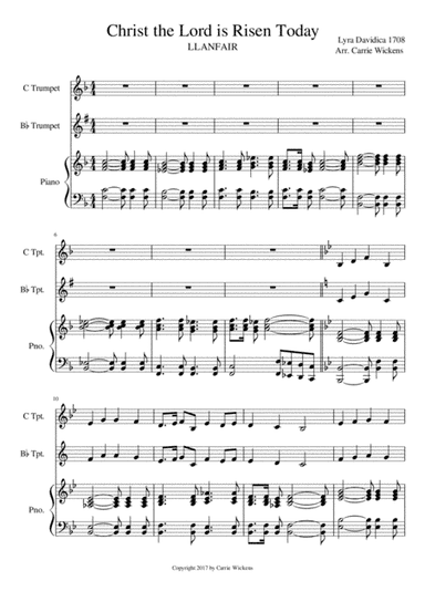 Christ the Lord is Risen Today--Tumpet (arr. Carrie Wickens)