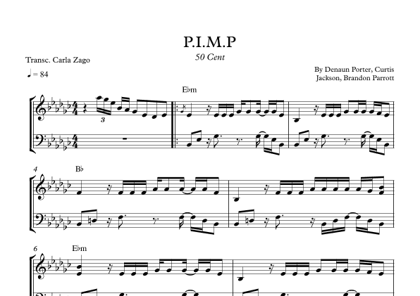 P.i.m.p. (arr. Carla Zago)