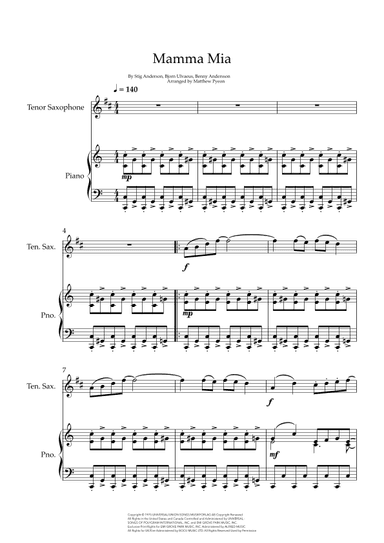 Mamma Mia (arr. Matthew pyeon)